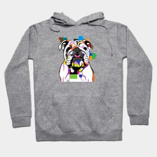 Coolest Pop Art Bulldog Hoodie